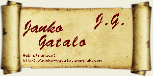 Janko Gatalo vizit kartica